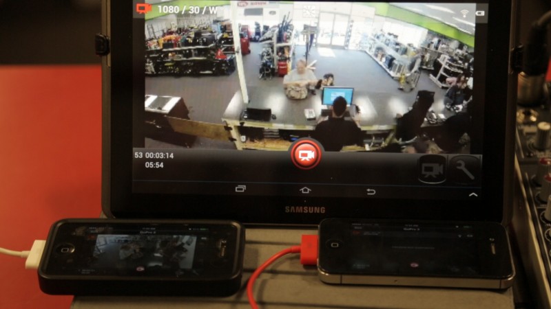 GoPro Tablet and iPhone monitor